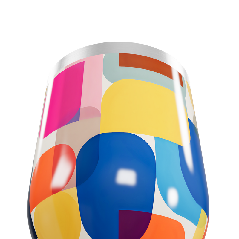 Copo Térmico Slim - Colorido Geométrico Inox