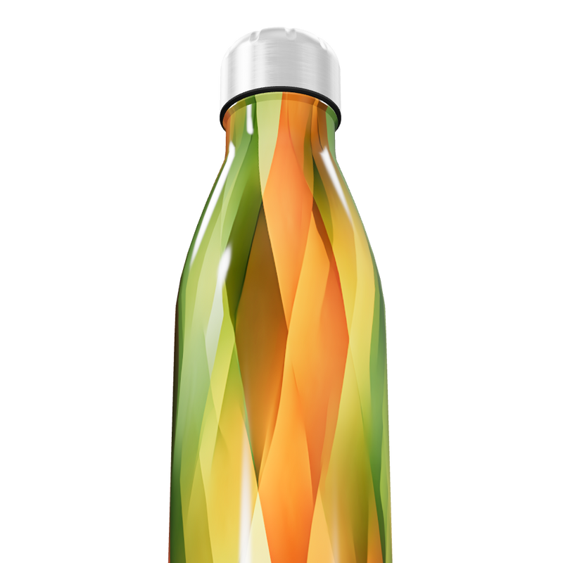 Garrafa Inox - Estampa Geométrica Colorida