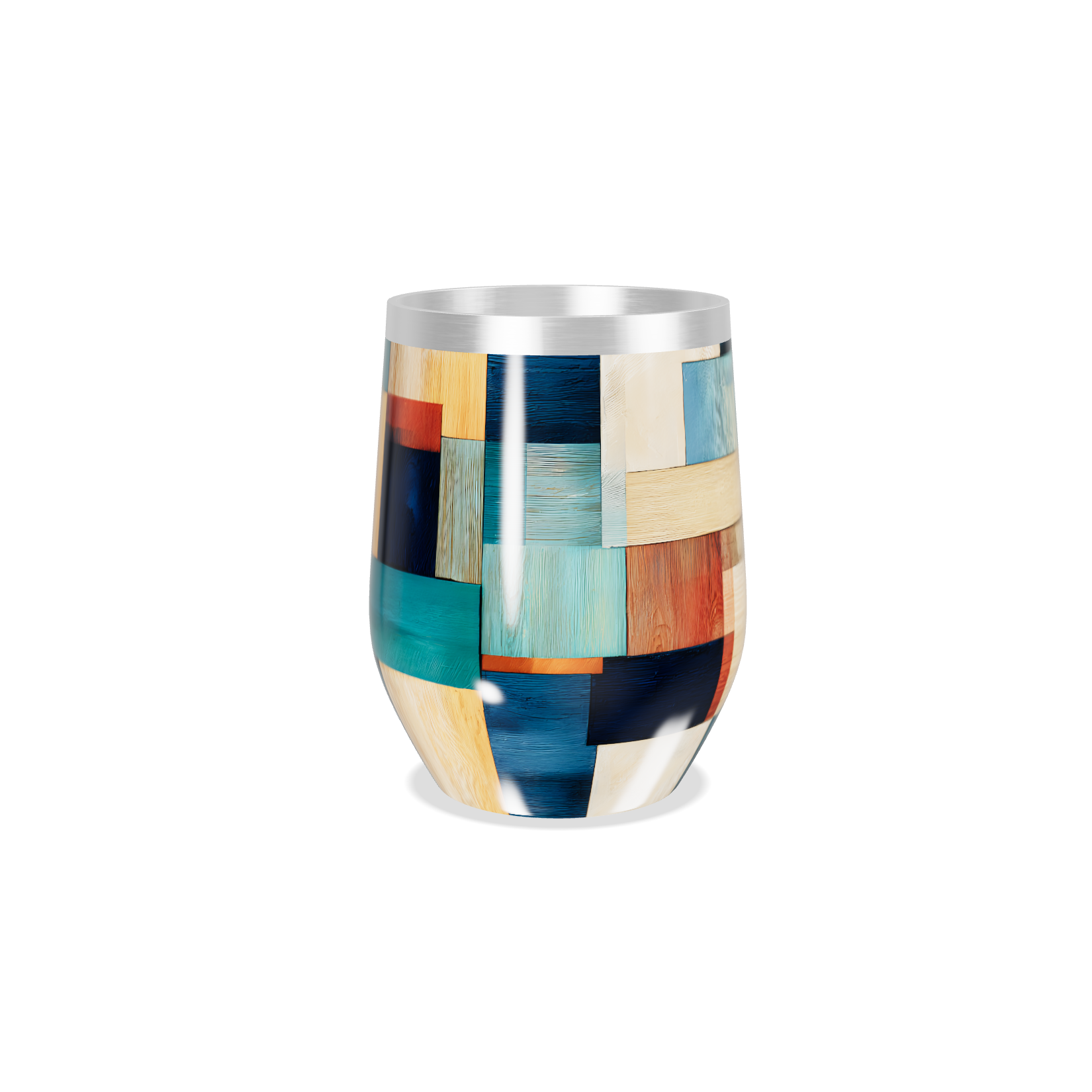 Copo Térmico Slim - Estampa Colorida Patchwork