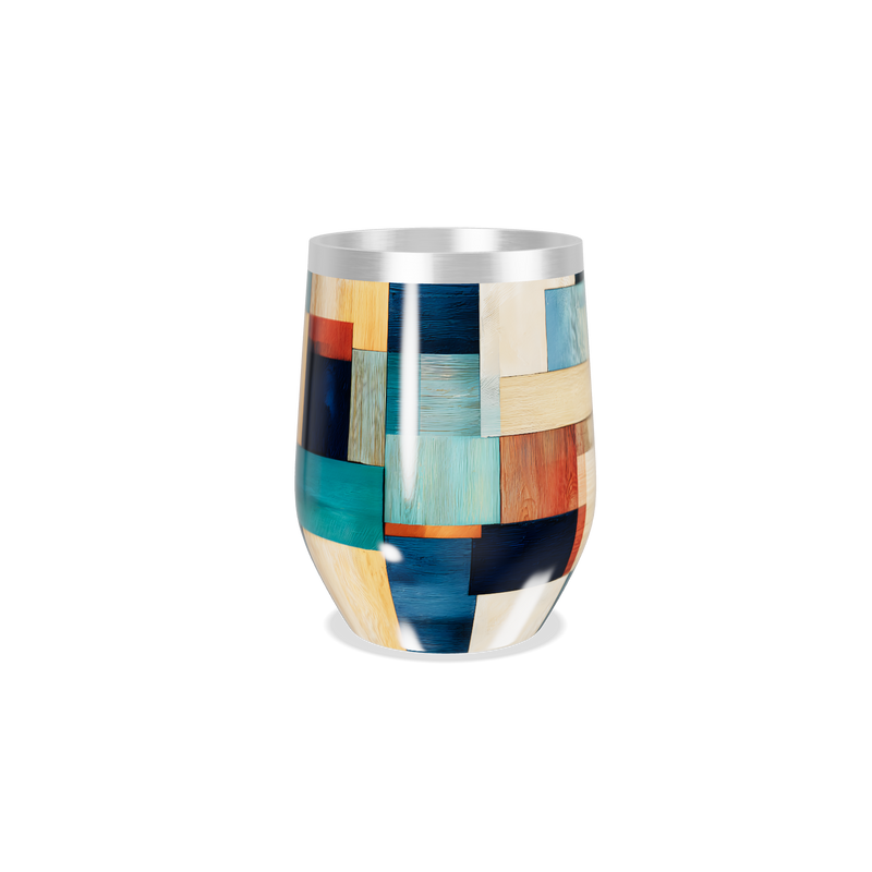 Copo Térmico Slim - Estampa Colorida Patchwork