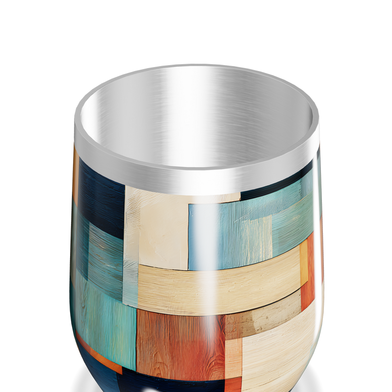 Copo Térmico Slim - Estampa Colorida Patchwork