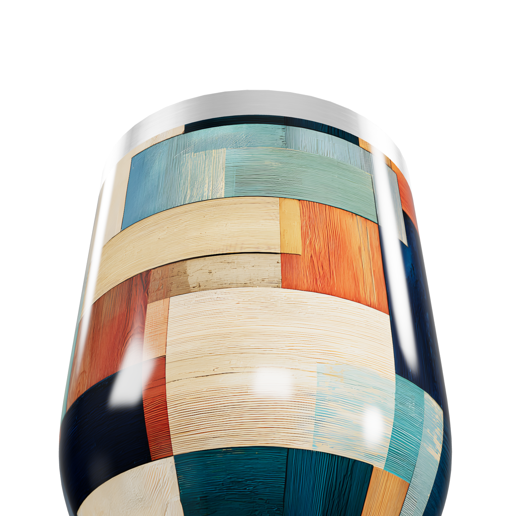 Copo Térmico Slim - Estampa Colorida Patchwork