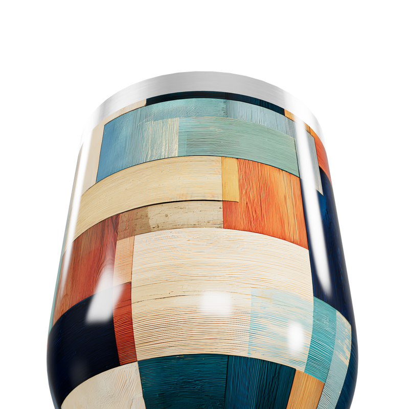 Copo Térmico Slim - Estampa Colorida Patchwork