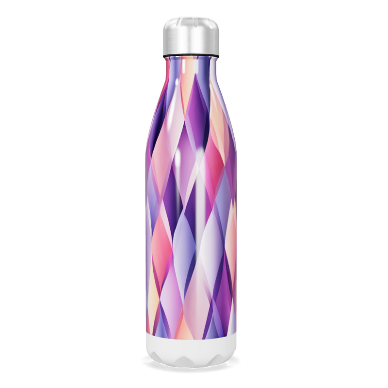 Garrafa Inox - Estampa Diamantes Colorida