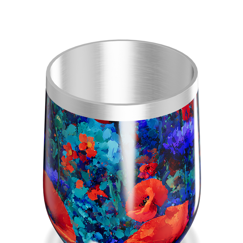 Copo Térmico Slim - Floral Colorido Aço Inox