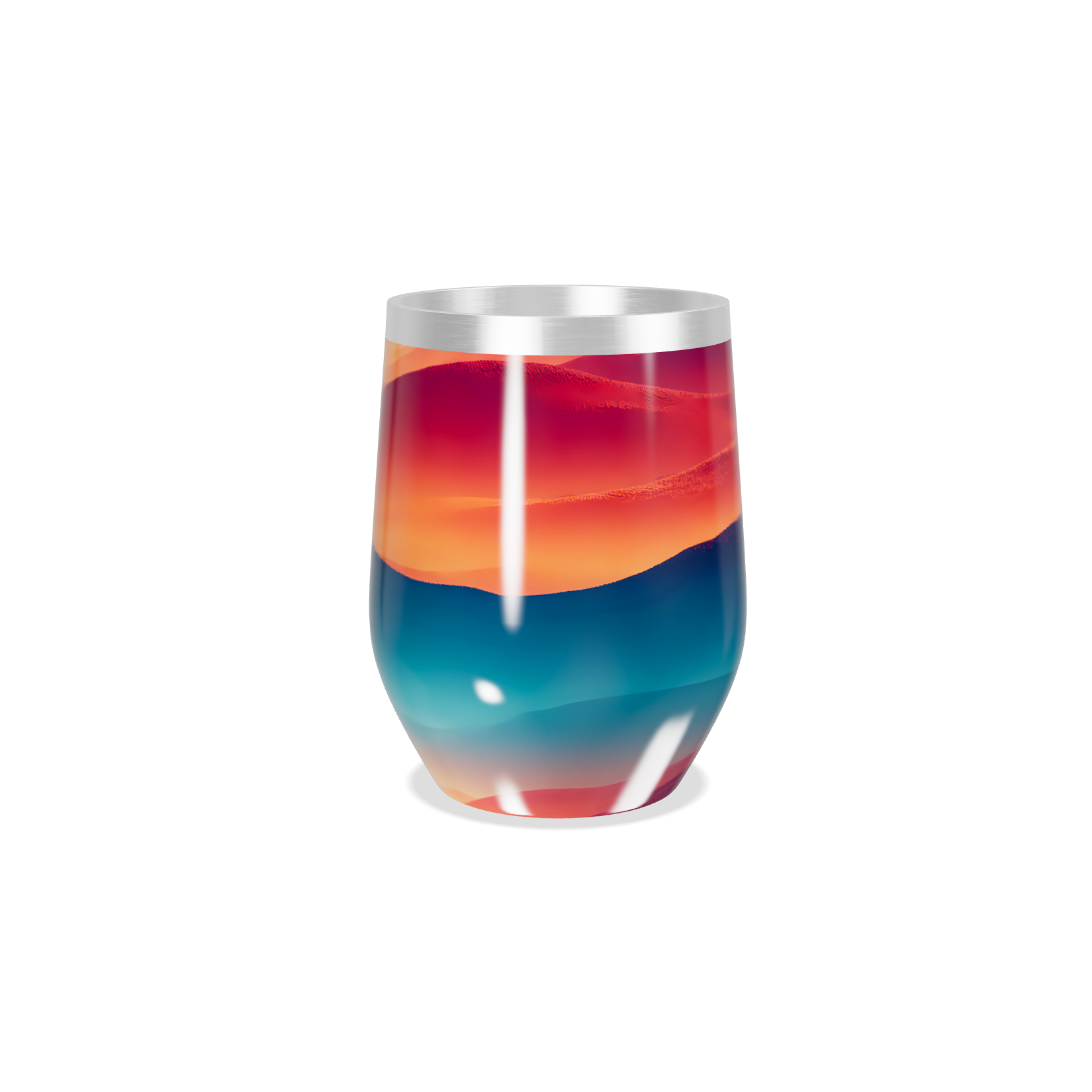 Copo Térmico Slim - Design Multicolorido Inox