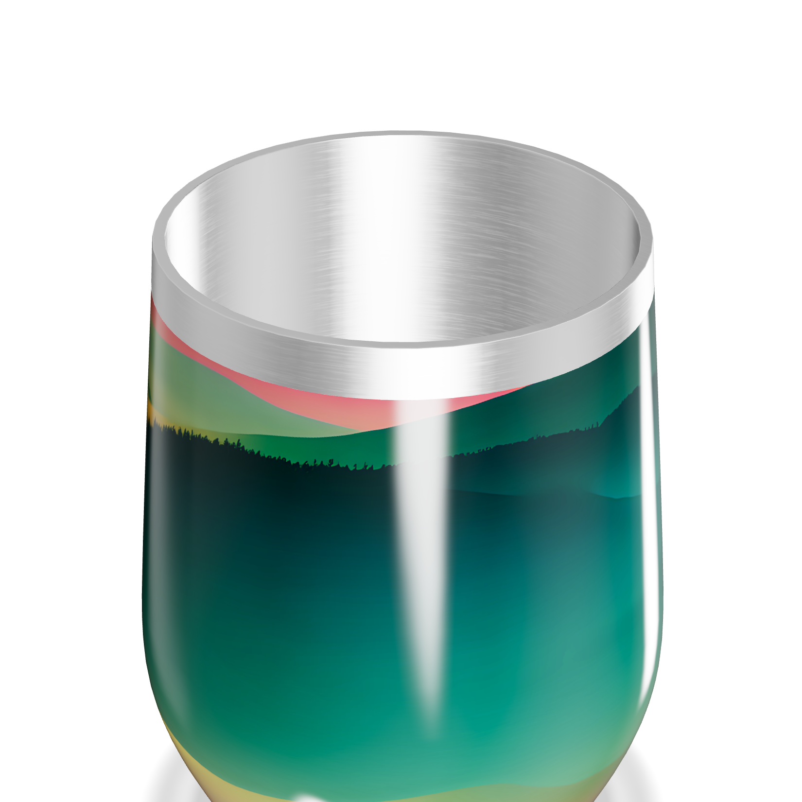 Copo Térmico Slim - Verde Degradê Aço Inox