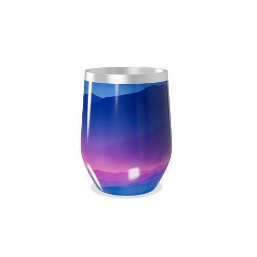 Copo Térmico Slim - Degradê Azul Roxo Aço