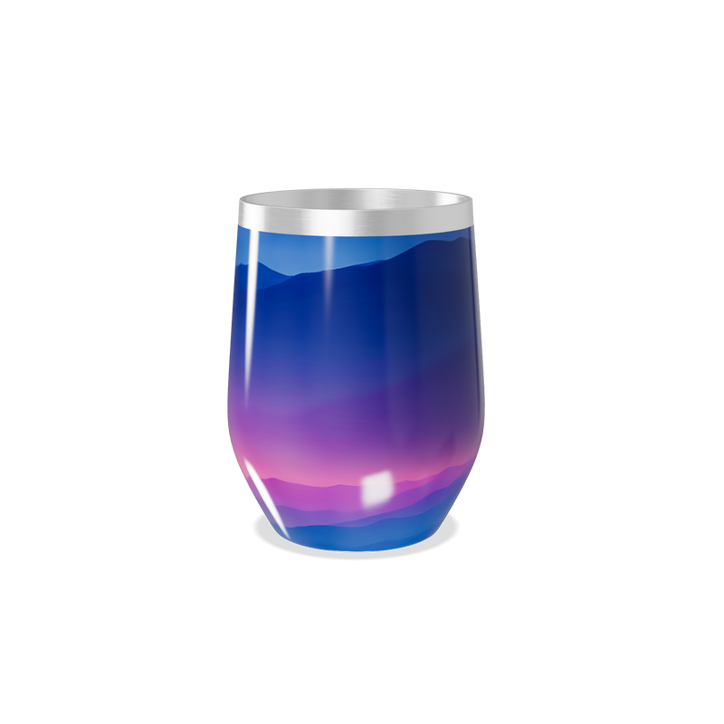 Copo Térmico Slim - Degradê Azul Roxo Aço