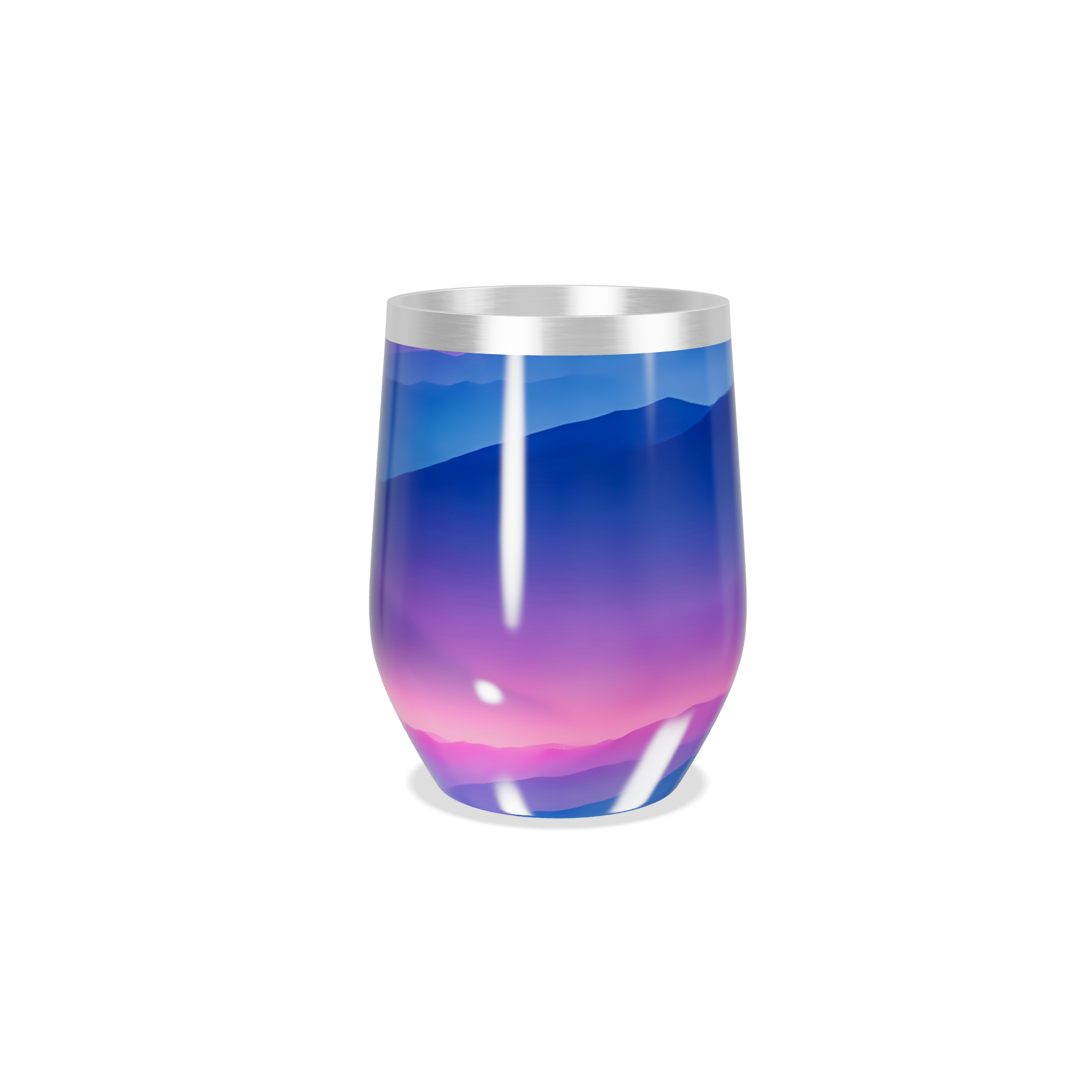 Copo Térmico Slim - Degradê Azul Roxo Aço