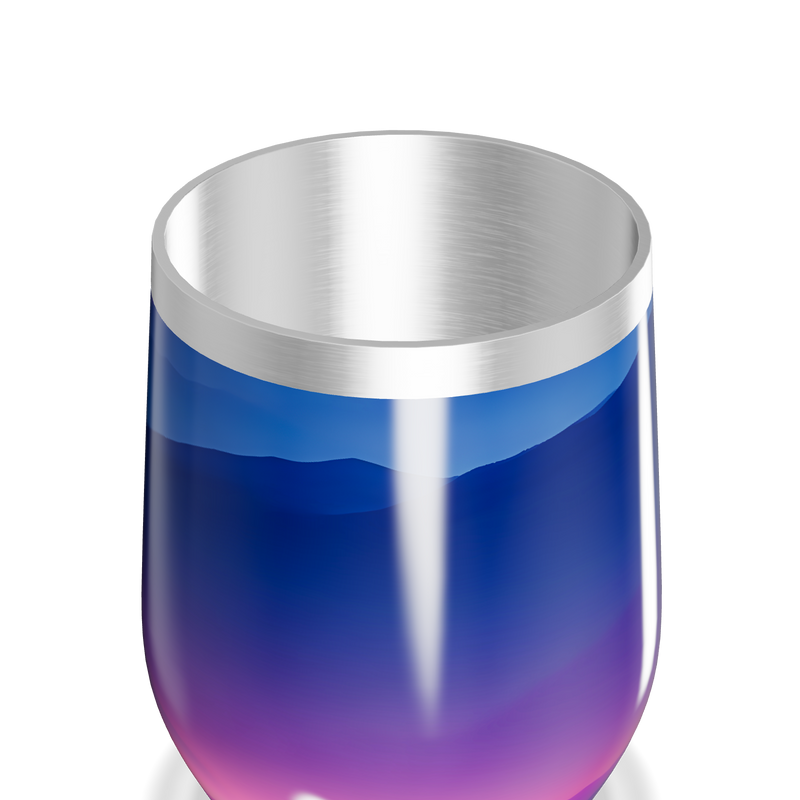 Copo Térmico Slim - Degradê Azul Roxo Aço