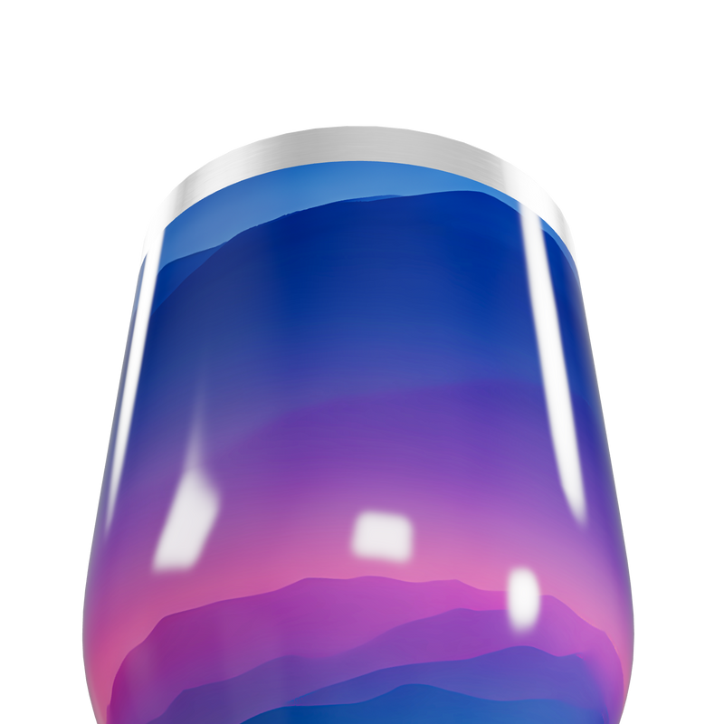 Copo Térmico Slim - Degradê Azul Roxo Aço