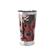 Copo Térmico - Floral Vermelho Aço Inox