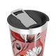 Copo Térmico - Floral Vermelho Aço Inox
