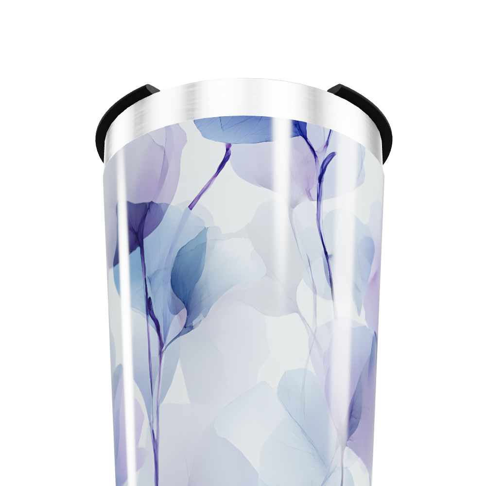 Copo Térmico - Azul Flores Aquarela