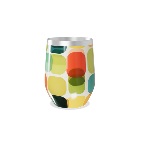 Copo Térmico Slim - Estampa Geométrica Colorida