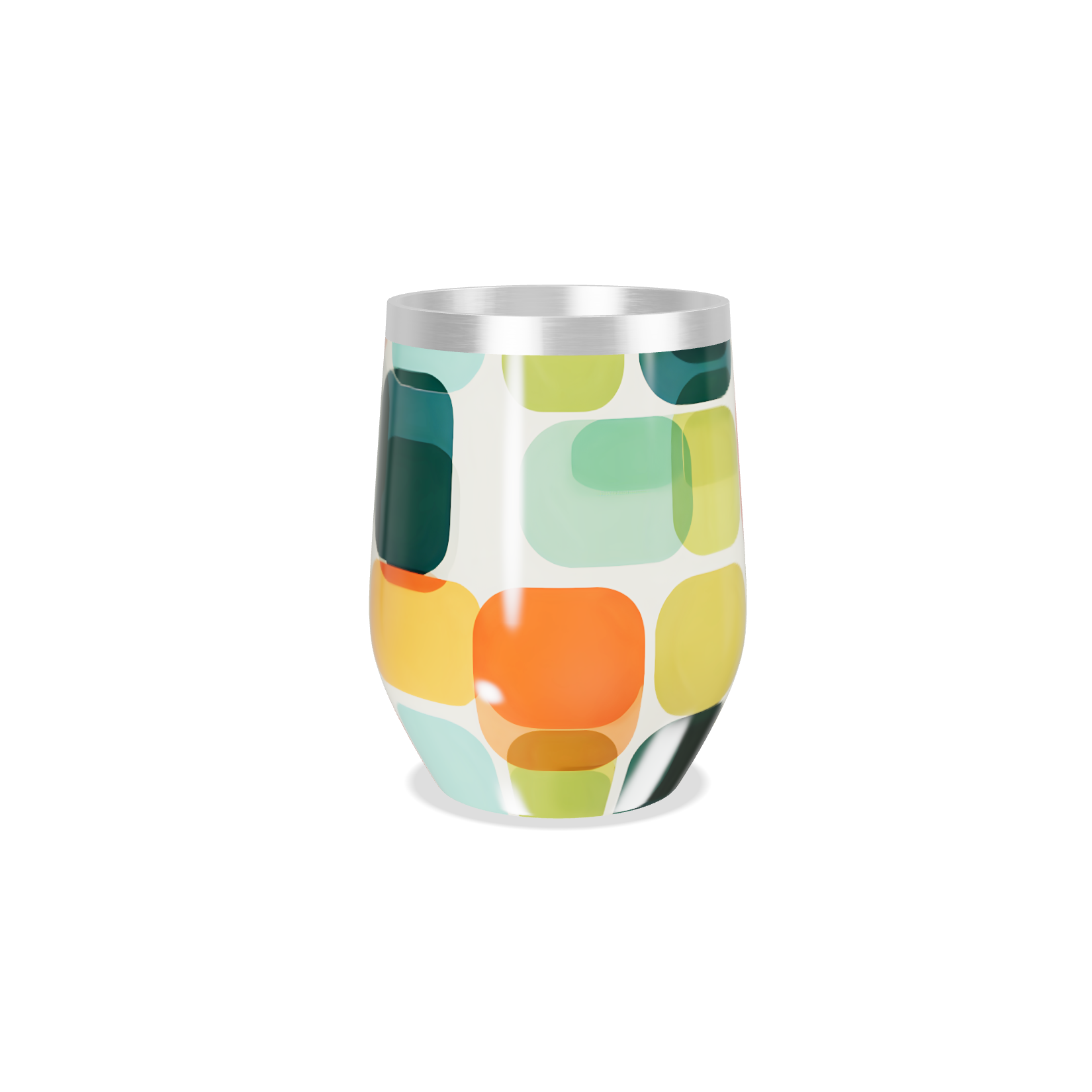 Copo Térmico Slim - Estampa Geométrica Colorida