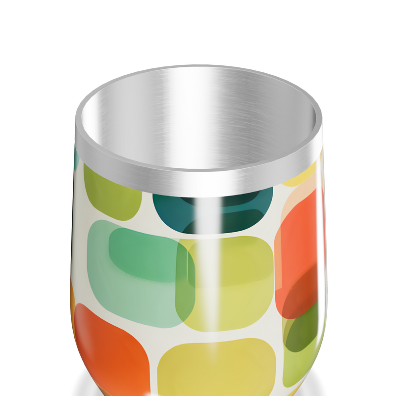 Copo Térmico Slim - Estampa Geométrica Colorida