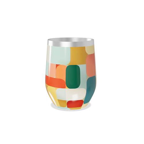 Copo Térmico Slim - Colorido Geométrico Inox