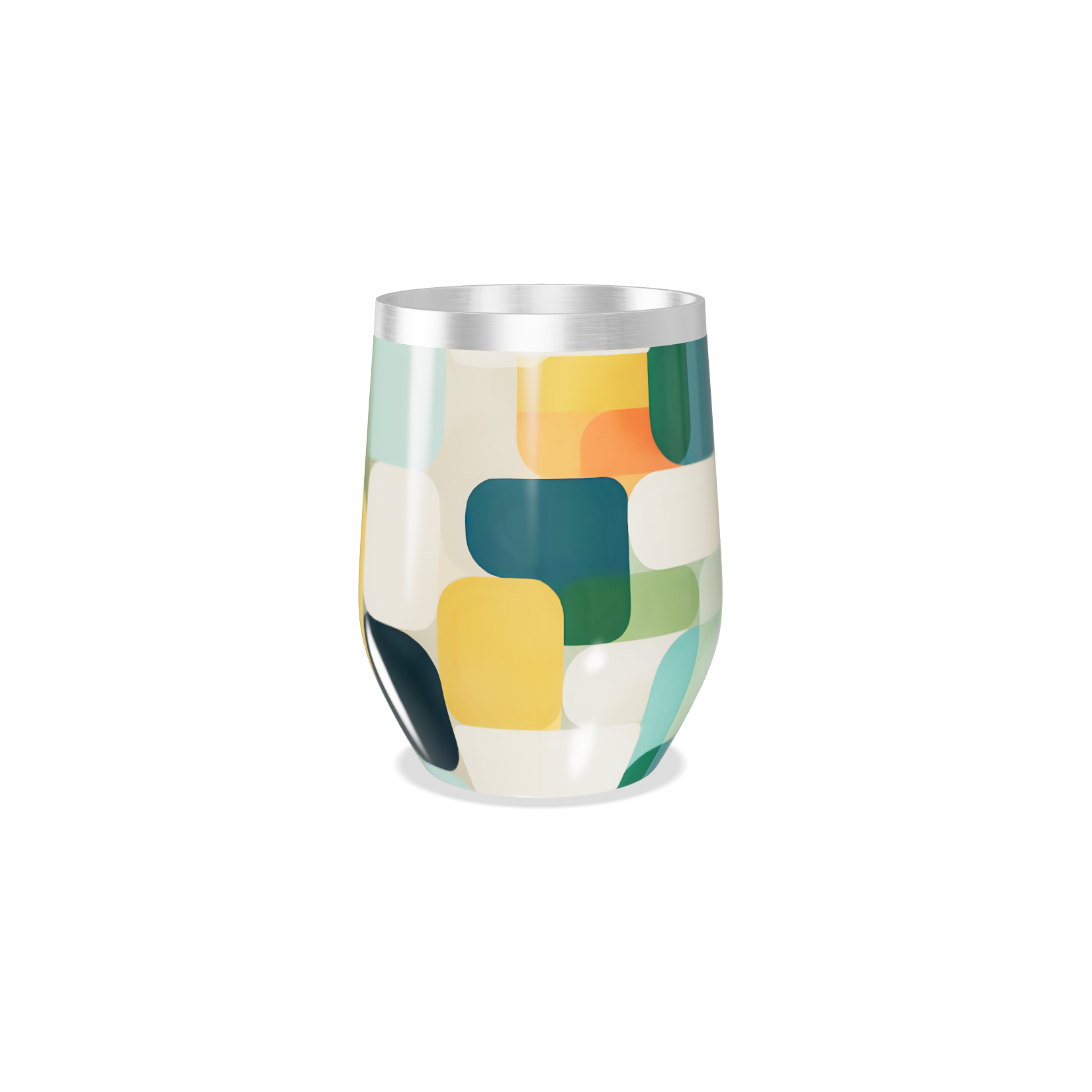 Copo Térmico Slim - Colorido Geométrico Inox