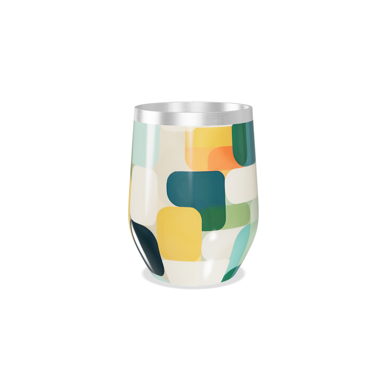 Copo Térmico Slim - Colorido Geométrico Inox