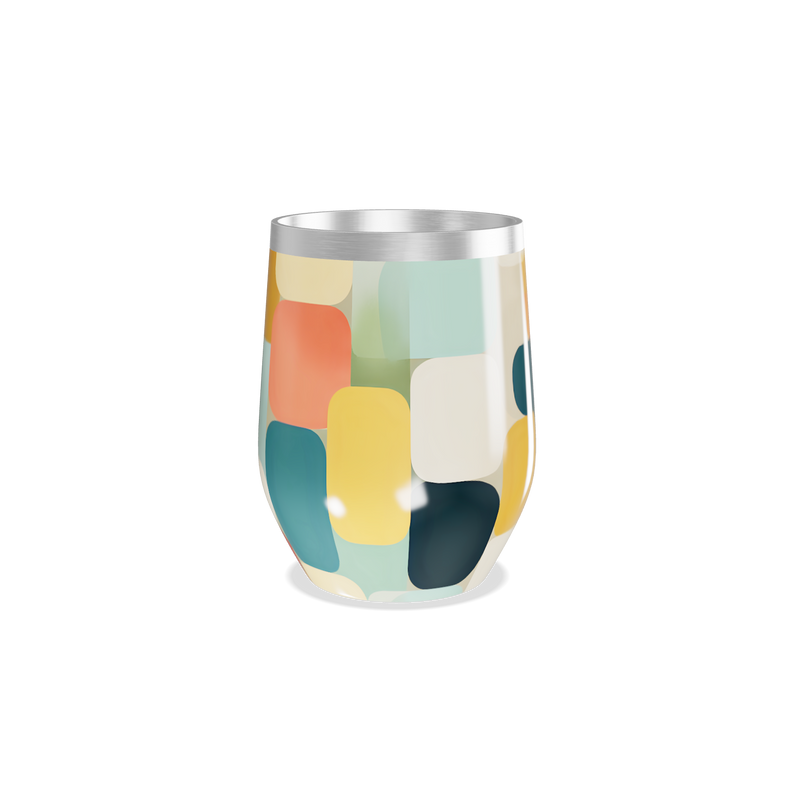 Copo Térmico Slim - Colorido Geométrico Inox