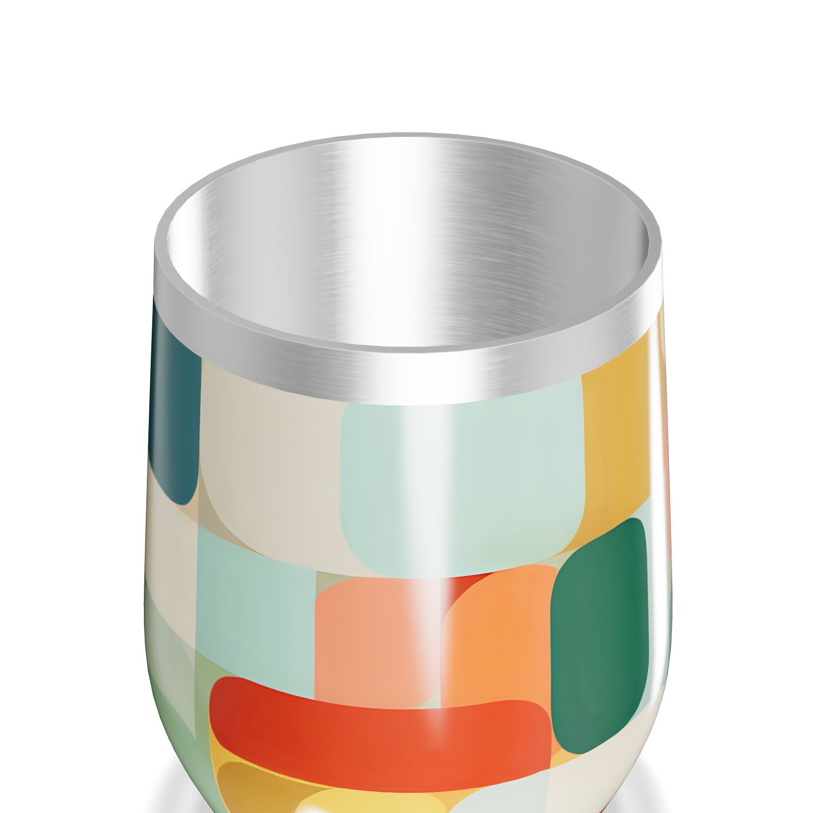 Copo Térmico Slim - Colorido Geométrico Inox