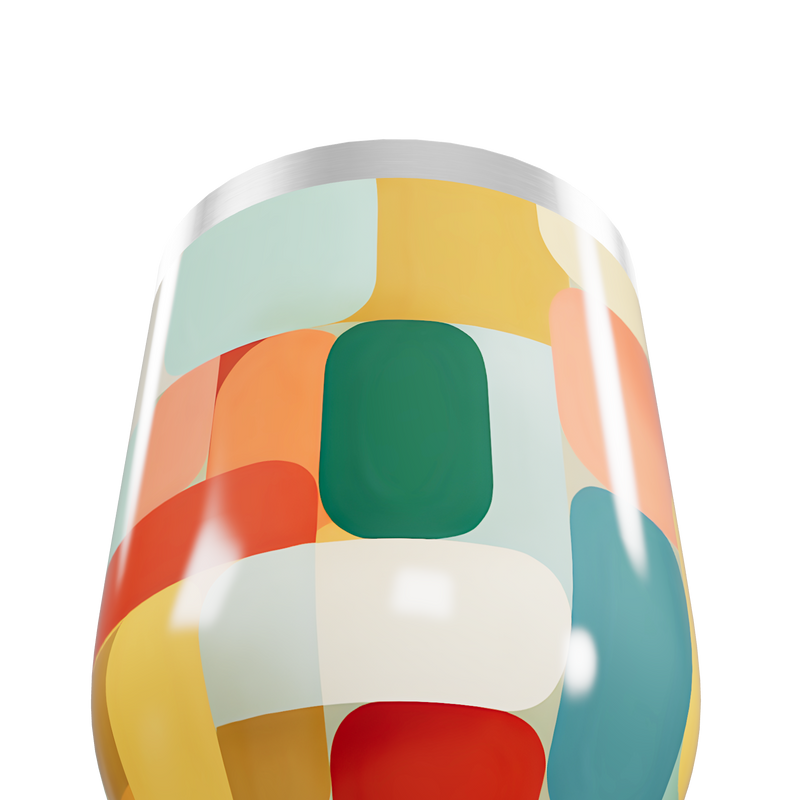 Copo Térmico Slim - Colorido Geométrico Inox