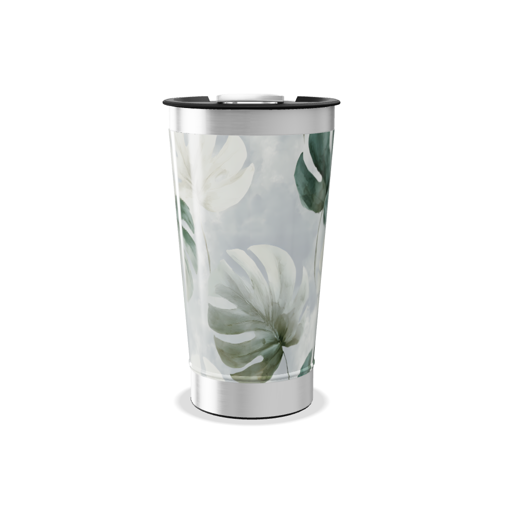 Copo Térmico - Folhagem Tropical Aço Inox