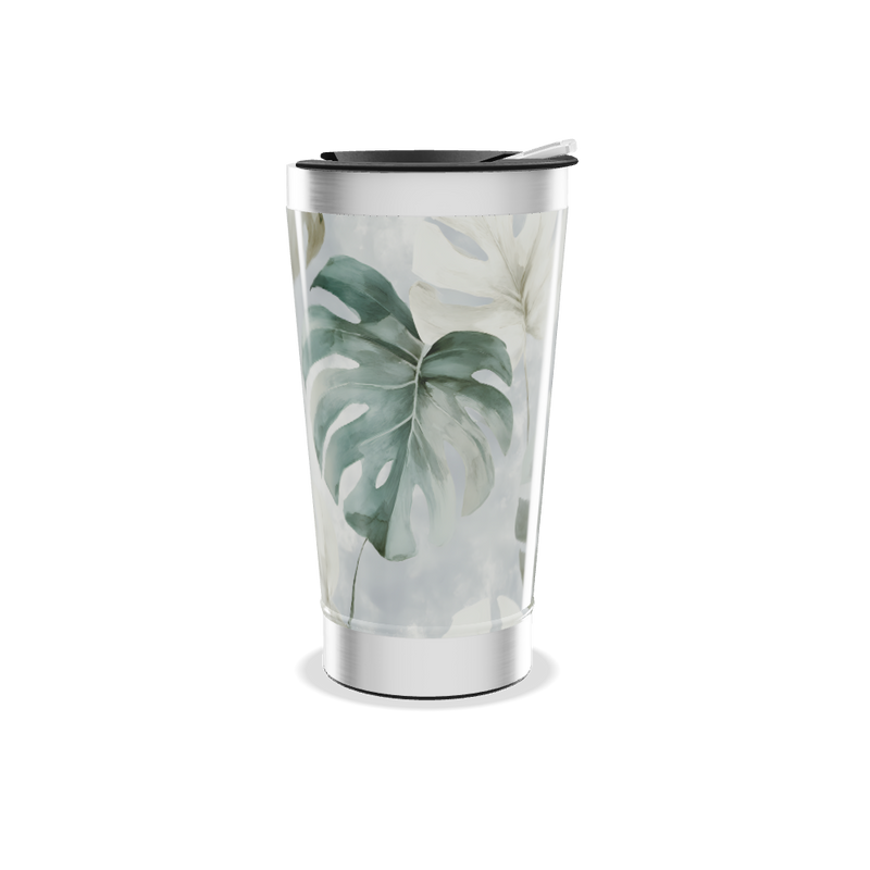 Copo Térmico - Folhagem Tropical Aço Inox