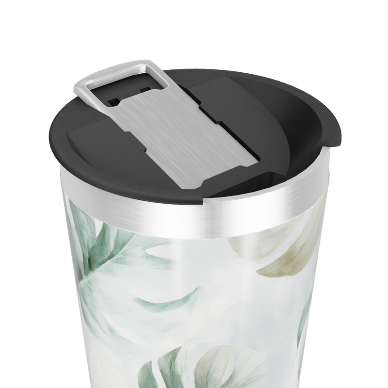 Copo Térmico - Folhagem Tropical Aço Inox