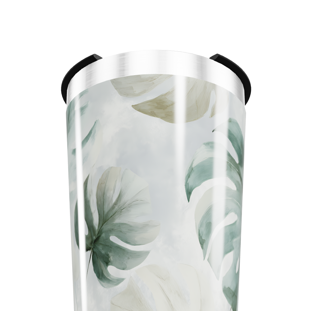 Copo Térmico - Folhagem Tropical Aço Inox