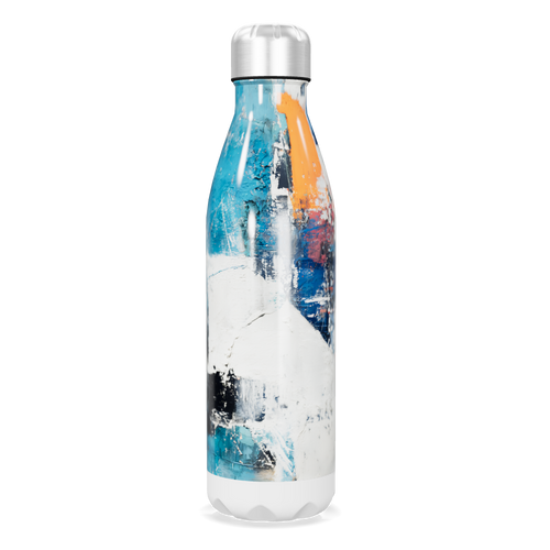 Garrafa Inox - Estampa Abstrata Colorida