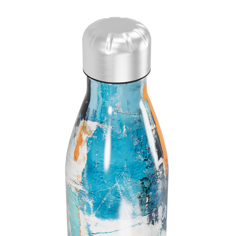 Garrafa Inox - Estampa Abstrata Colorida