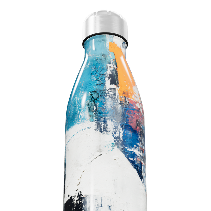 Garrafa Inox - Estampa Abstrata Colorida