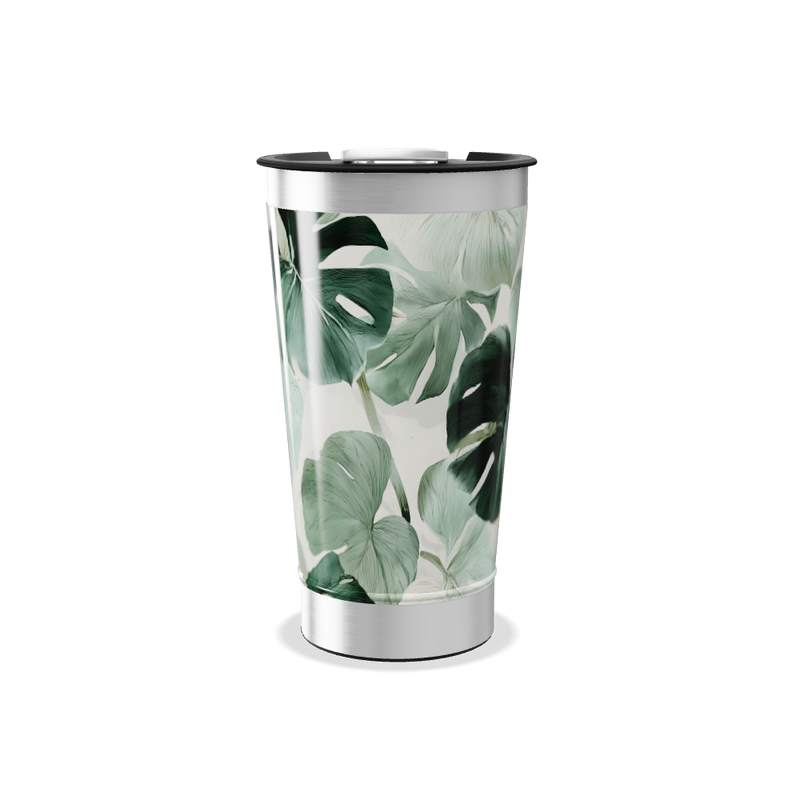 Copo Térmico - Folhas Verde Aço Inox