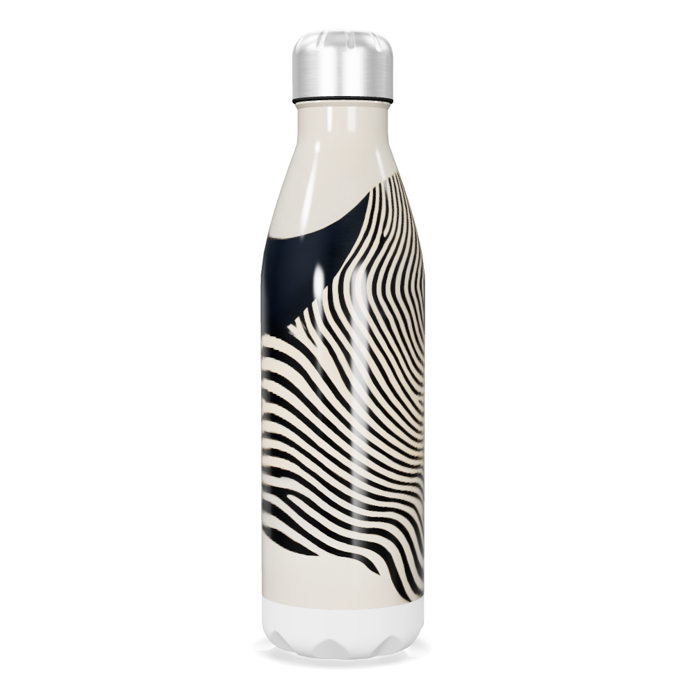 Garrafa Inox - Estampa Preto e Branco