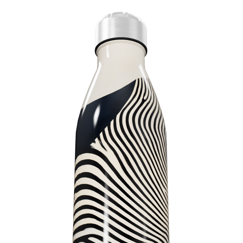 Garrafa Inox - Estampa Preto e Branco