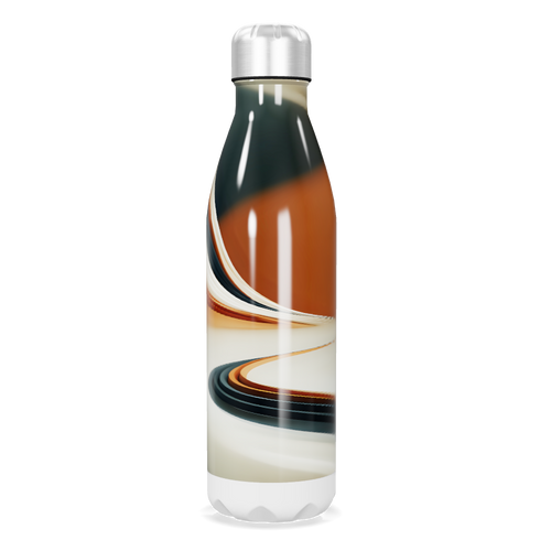 Garrafa Inox - Design Ondas Coloridas