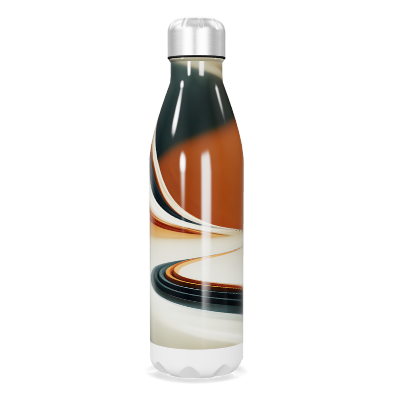 Garrafa Inox - Design Ondas Coloridas
