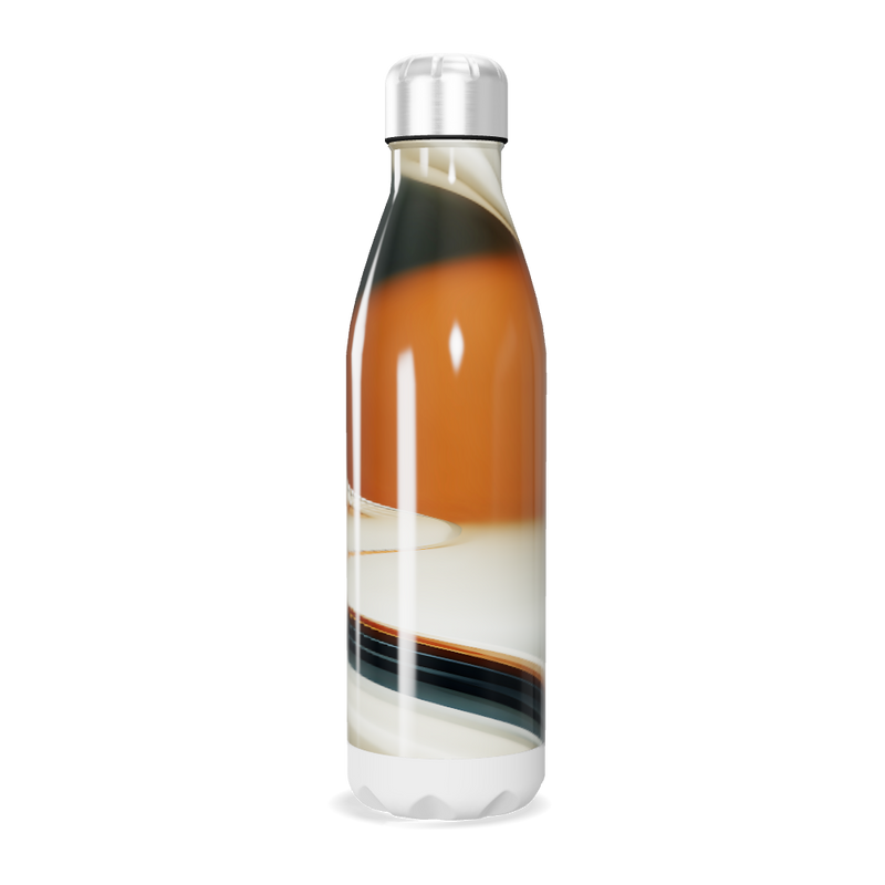 Garrafa Inox - Design Ondas Coloridas