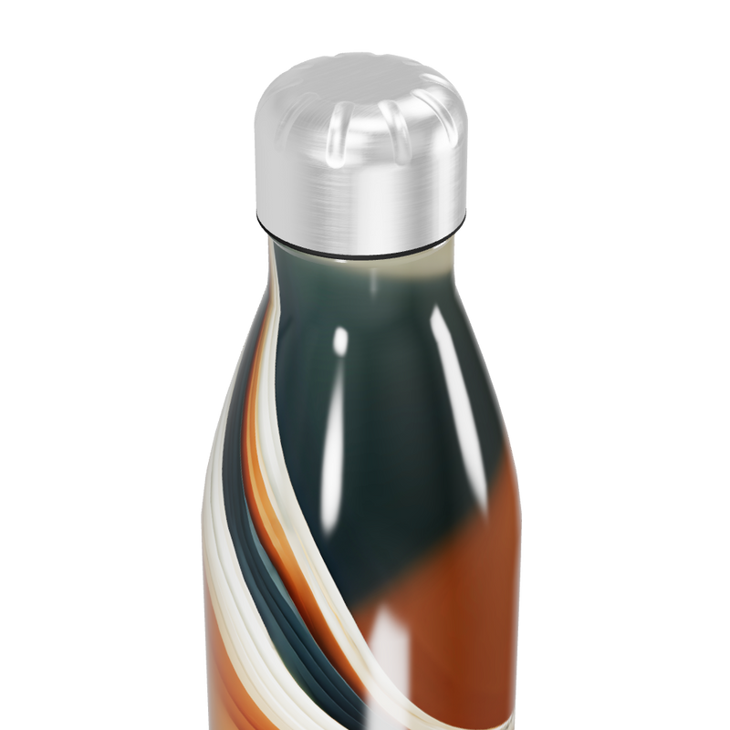 Garrafa Inox - Design Ondas Coloridas