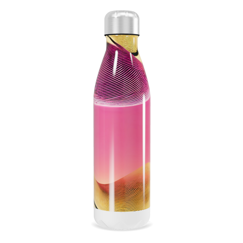 Garrafa Inox - Gradiente Rosa e Dourado