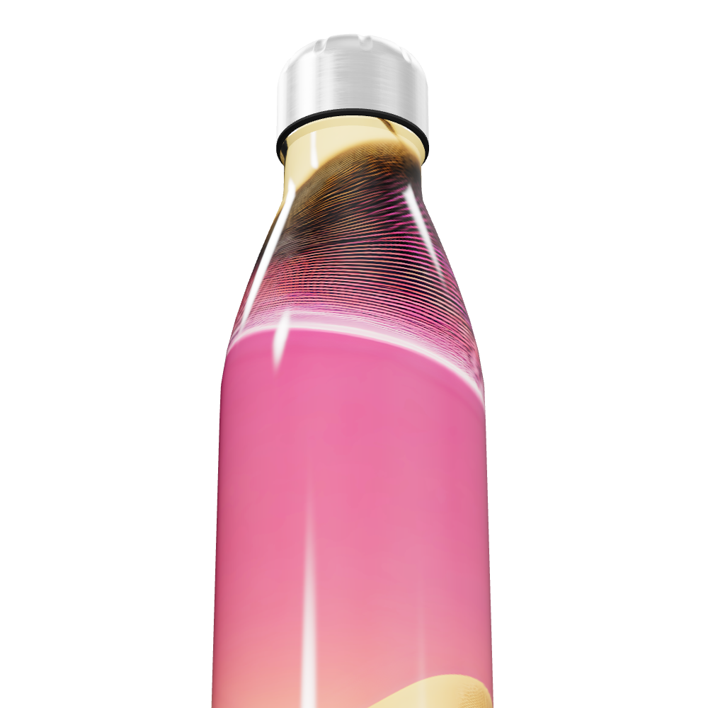 Garrafa Inox - Gradiente Rosa e Dourado