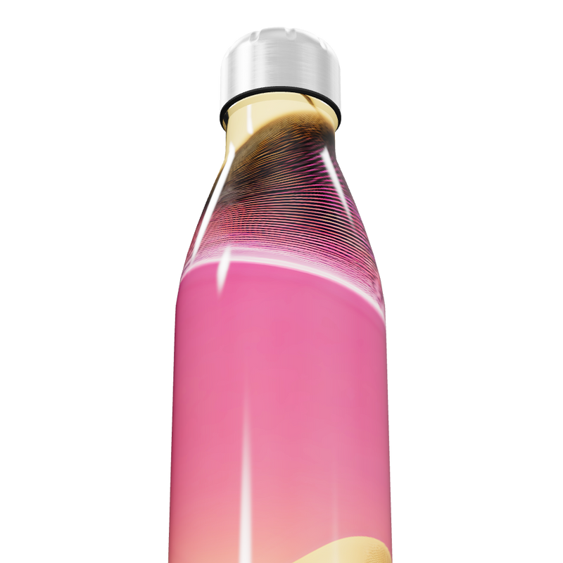 Garrafa Inox - Gradiente Rosa e Dourado