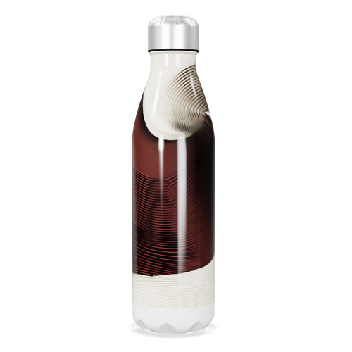 Garrafa Inox - Design Ondulado Marrom