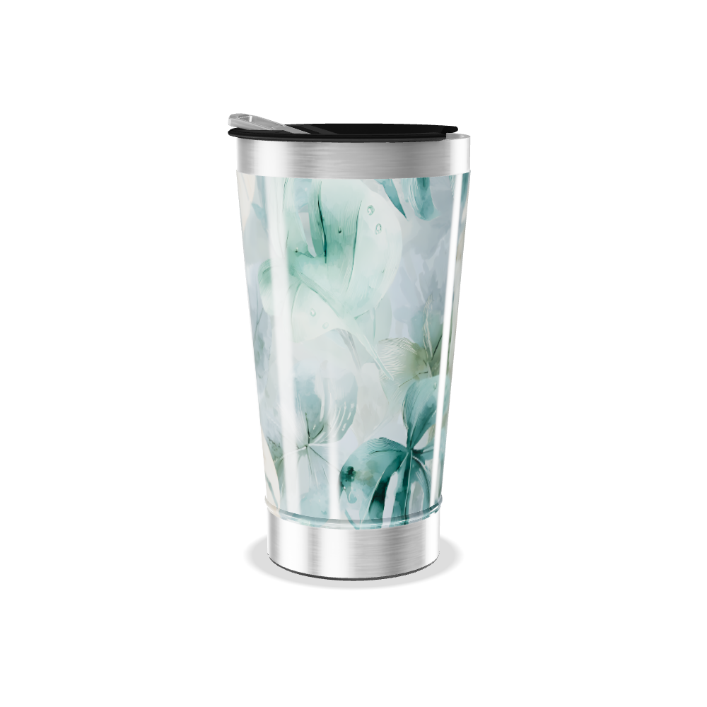 Copo Térmico - Folhagem Tropical Aço Inox