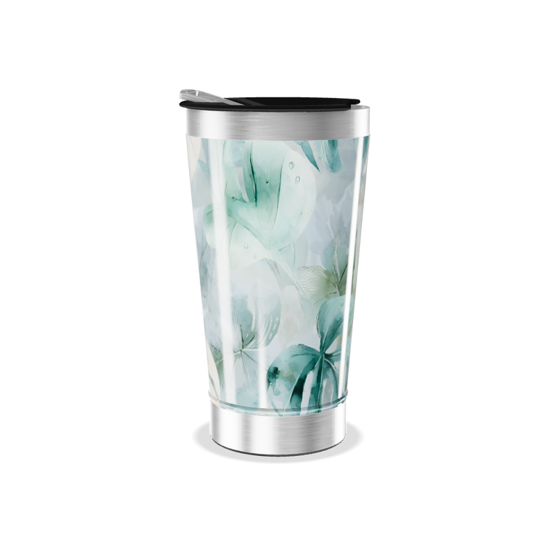 Copo Térmico - Folhagem Tropical Aço Inox