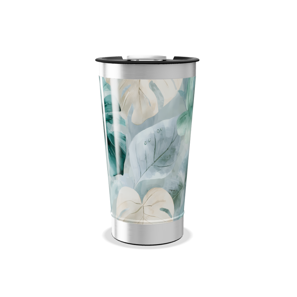 Copo Térmico - Folhagem Tropical Aço Inox