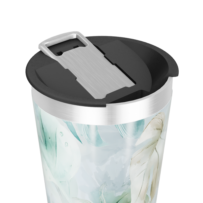 Copo Térmico - Folhagem Tropical Aço Inox